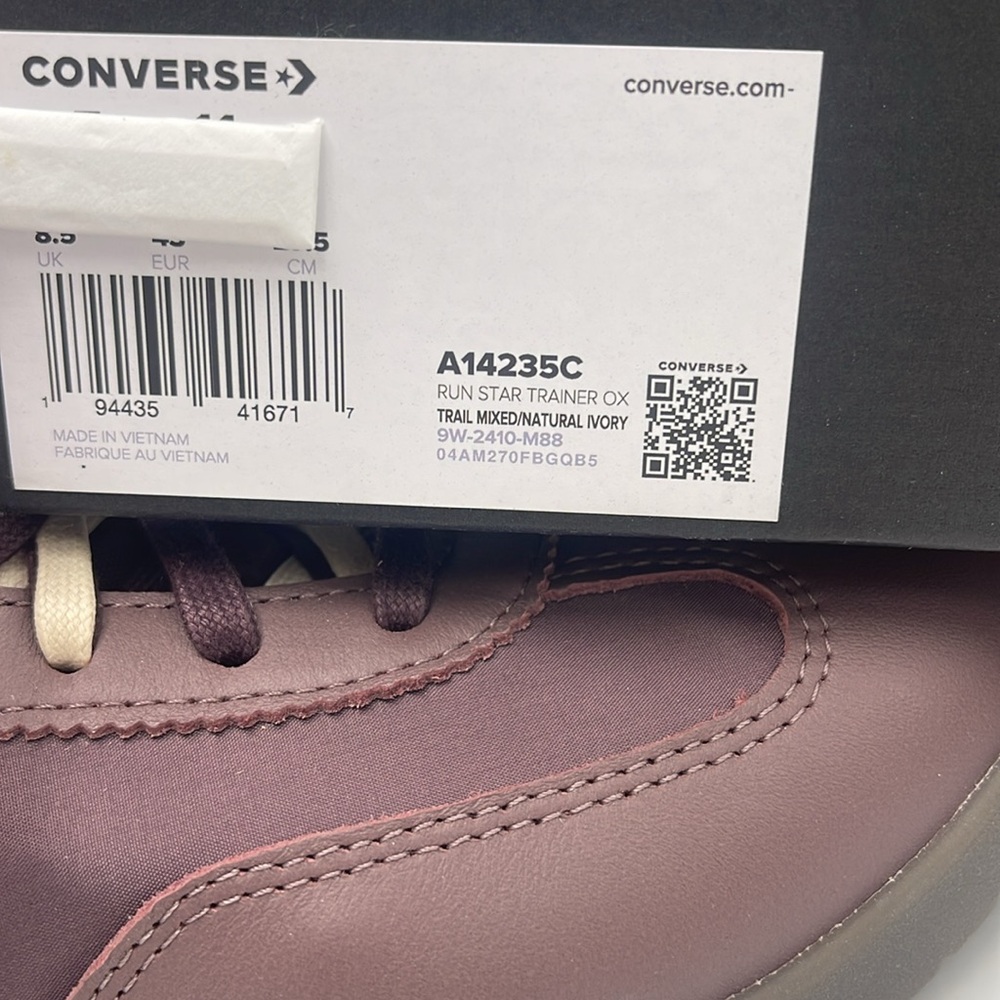 Converse Men’s Sneakers A14235C
RUN STAR TRAINER OX TRAIL MIXED/NATURAL IVORY - Picture 16 of 16